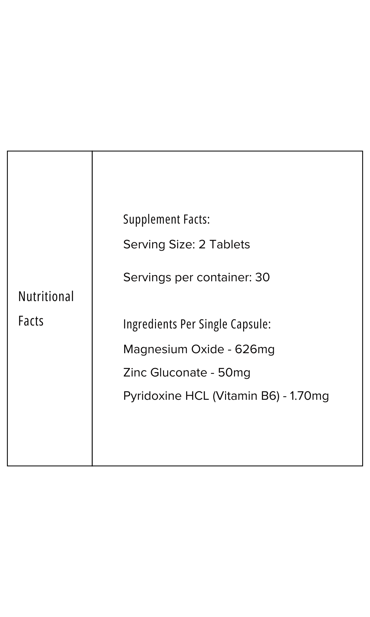 ZINC MAG B6 60 CAPS